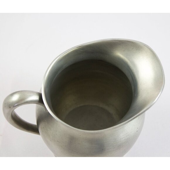 BRS Bernard Rice Sons Small Pewter Cream Pitcher B212 5" Tall c. 1910 Monogram - Picture 6 of 6